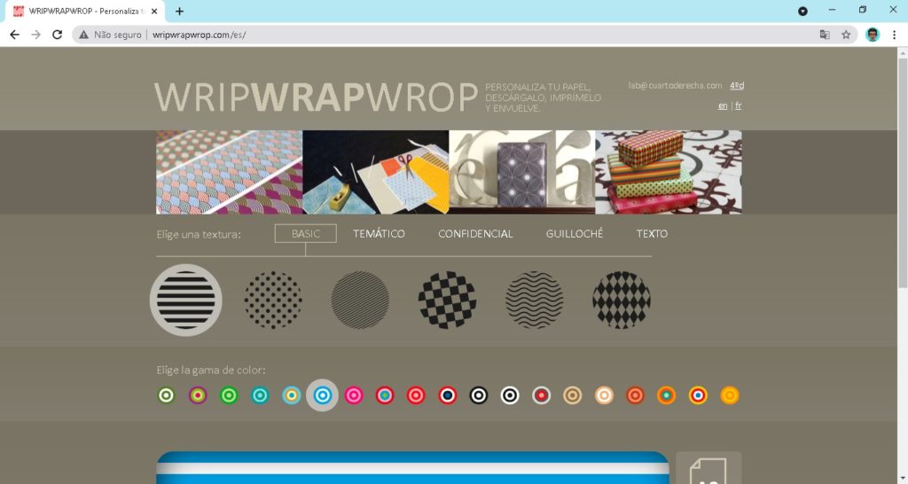 No site Wrip Wrap Wrop você consegue fazer os seus próprios papéis digitais.