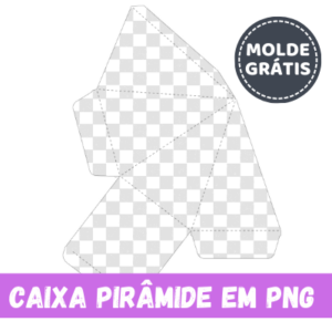 GRÁTIS: Molde Caixa Pirâmide PNG Fundo Transparente