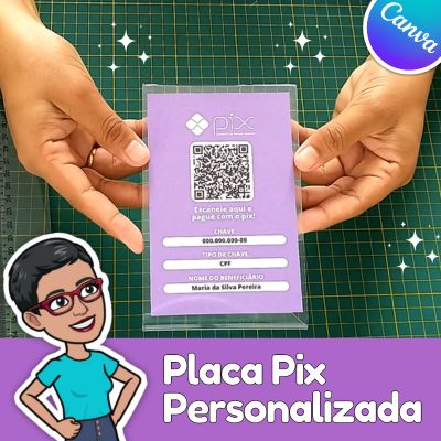 Como Fazer Placa Pix Personalizada Passo A Passo Papelaria