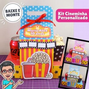 Baixe e Monte: Kit Cinema Personalizado com Alça