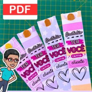 Porta lixa de unhas personalizado: PDF Grátis (BAIXE, IMPRIMA E MONTE)